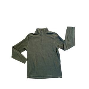 Eddie Bauer Men's Olive Green Quarter 1/4 Zip Size Large NWOT